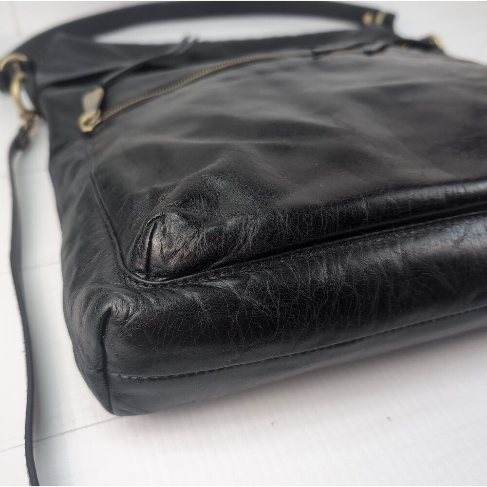 Hobo Liberty Black Leather Convertible Crossbody Shoulder Bag Purse - Picture 5 of 14